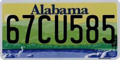 AL license plate 67CU585