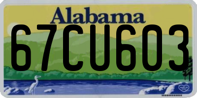 AL license plate 67CU603