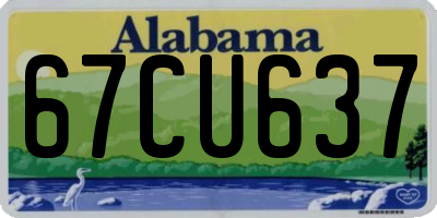 AL license plate 67CU637