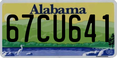 AL license plate 67CU641