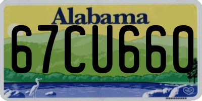 AL license plate 67CU660