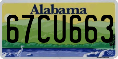 AL license plate 67CU663