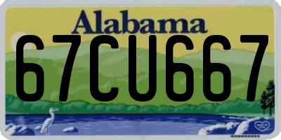 AL license plate 67CU667