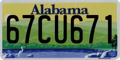 AL license plate 67CU671