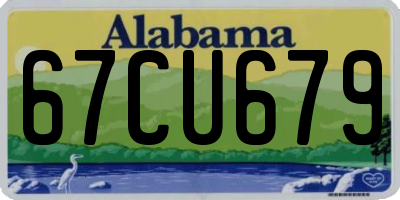 AL license plate 67CU679