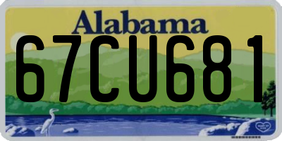 AL license plate 67CU681