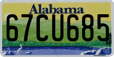 AL license plate 67CU685