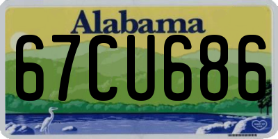 AL license plate 67CU686