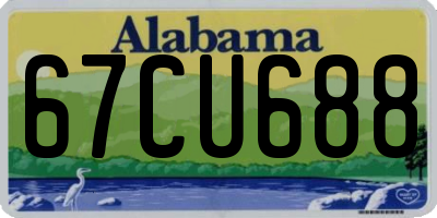 AL license plate 67CU688