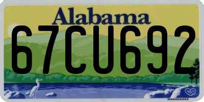 AL license plate 67CU692
