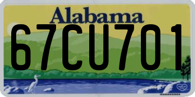 AL license plate 67CU701