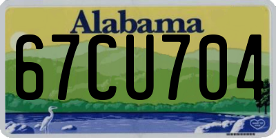 AL license plate 67CU704