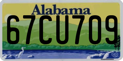AL license plate 67CU709