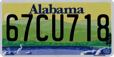 AL license plate 67CU718