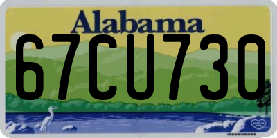 AL license plate 67CU730