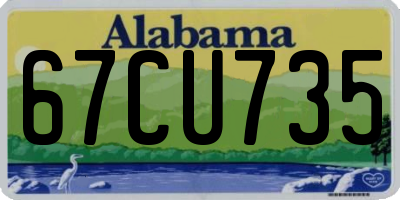AL license plate 67CU735