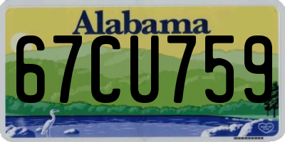 AL license plate 67CU759