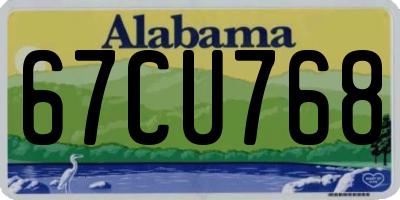 AL license plate 67CU768