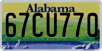 AL license plate 67CU770