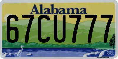 AL license plate 67CU777