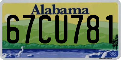 AL license plate 67CU781