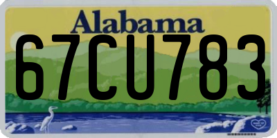AL license plate 67CU783