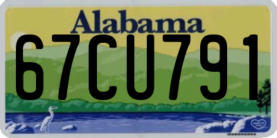 AL license plate 67CU791