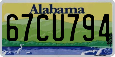 AL license plate 67CU794