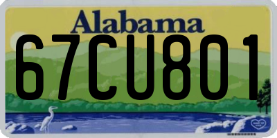 AL license plate 67CU801