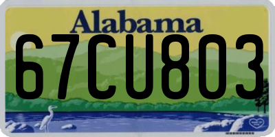 AL license plate 67CU803