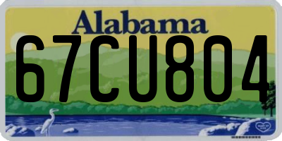 AL license plate 67CU804