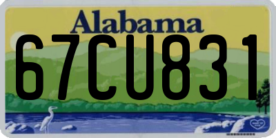 AL license plate 67CU831
