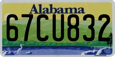 AL license plate 67CU832