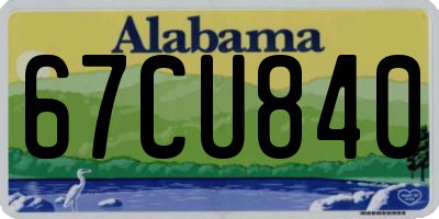 AL license plate 67CU840