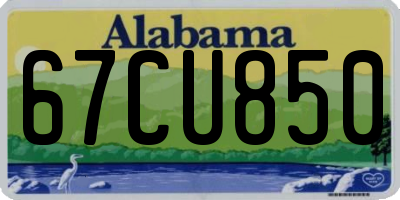 AL license plate 67CU850