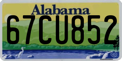 AL license plate 67CU852