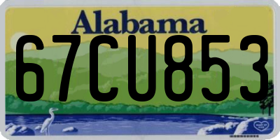 AL license plate 67CU853