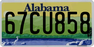 AL license plate 67CU858