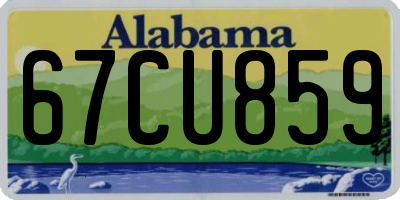 AL license plate 67CU859