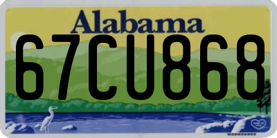 AL license plate 67CU868