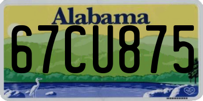 AL license plate 67CU875