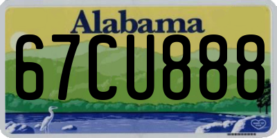 AL license plate 67CU888