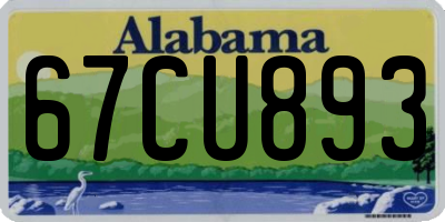 AL license plate 67CU893