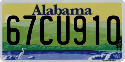 AL license plate 67CU910