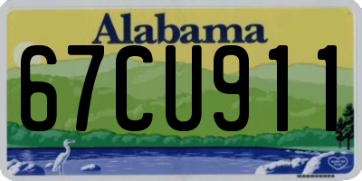 AL license plate 67CU911