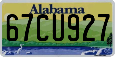 AL license plate 67CU927
