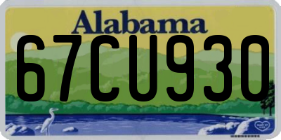 AL license plate 67CU930
