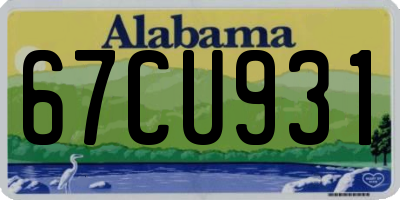 AL license plate 67CU931