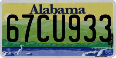 AL license plate 67CU933