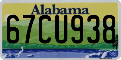 AL license plate 67CU938